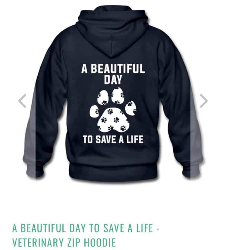 Black veterinary technician hoodie. Its a beautiful day to save a life.